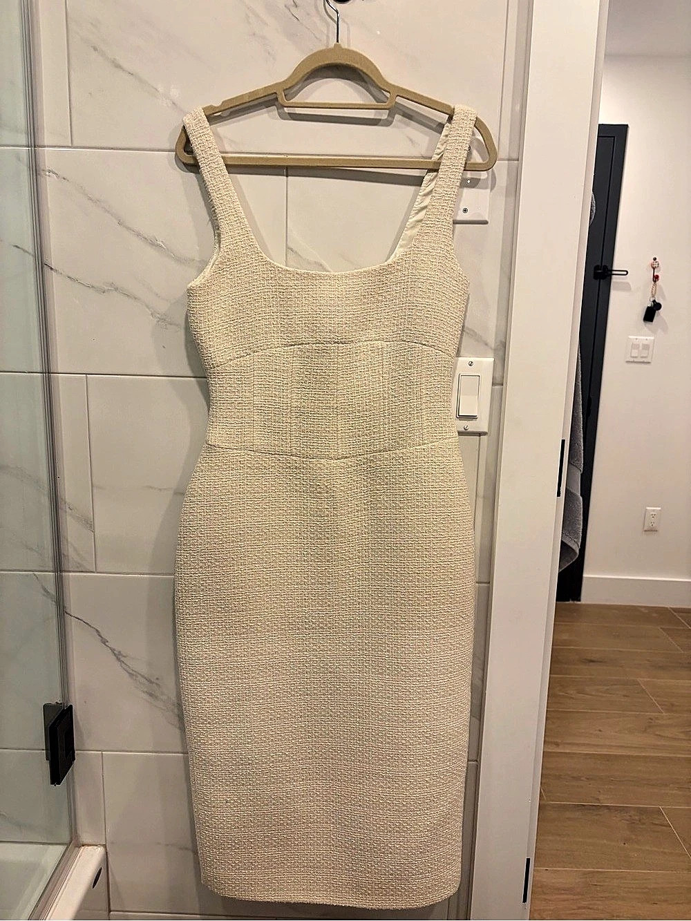 Knit Meshki Maxi Dress in Off White Like New